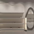 Modern Shoe Store Interior With Display Shelves And Various Footwear Collection