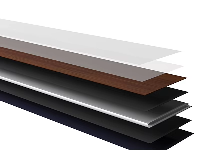Wooden Flooring Structure Featuring Stacked Layers Of Different Materials And Colors 3d model