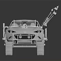 Futuristic Silver Sports Car Design With Tracked Chassis And Roof Gear