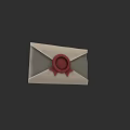 Classic Books And Magazines Packaging With White Envelope And Red Wax Seal