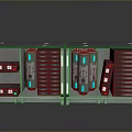 Modern Data Center Server Rack With Multiple Servers Green Red Indicators