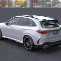 Silver High Performance SUV With Sporty Design Rear Spoiler And Black Wheels