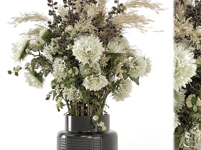 Vase Floral Decorative Ornaments Desktop Ornaments 3d model
