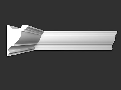 White Architectural Molding With Detailed Layered Design For Interior Decoration 3d model