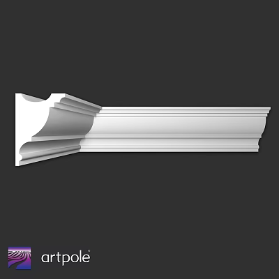 White Architectural Molding With Detailed Layered Design For Interior Decoration 3d model
