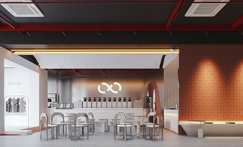 Modern Cafe 3d model