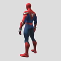 Spider Man Character In Red And Blue Costume With Spider Emblem And Gloves
