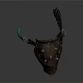 Medieval Weapon Helmet With Metal Rivets Leather Straps And Vintage Protective Design