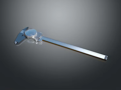 Silver Stainless Steel Caliper Precision Measuring Tool For Accurate Measurement Tasks 3d model