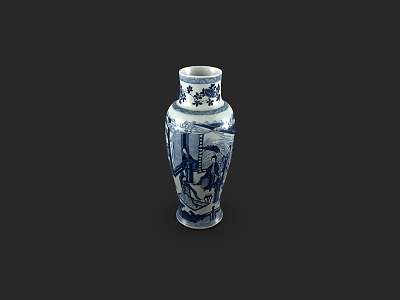 Ceramic Bottle Vase 3d model