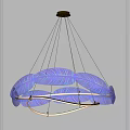 Modern Elegant White Feather Shaped Chandelier With Metal Frame And Warm Lighting