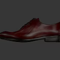 Red Leather Lace Up Dress Shoes with Classic Formal Design Black Sole Elegant Style