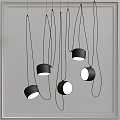 Modern chandelier combination 3d model
