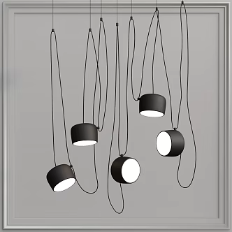 Modern chandelier combination 3d model