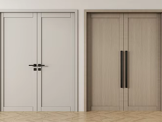 Modern Double Door Double Door Wooden Door Swing Door Banquet Hall Swing Door Hotel Swing Door 3d model
