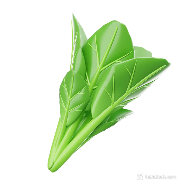 Fresh Green Vegetables With Vibrant Leaves And Crisp Stems For Healthy Eating 3d model 