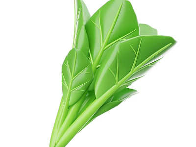 Fresh Green Vegetables With Vibrant Leaves And Crisp Stems For Healthy Eating 3d model
