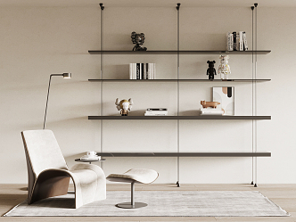 Modern Bookshelf 3d model