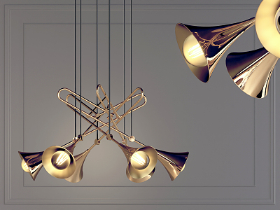 Light Luxury Chandelier Pipe Chandelier model