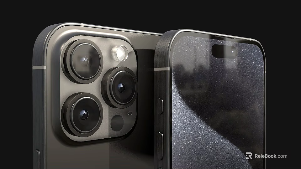Modern Smartphone Design Featuring Triple Camera System Sleek Glass Back and Metal Frame 3d model 