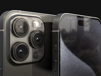 Modern Smartphone Design Featuring Triple Camera System Sleek Glass Back and Metal Frame 3d model