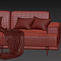 Modern double sofa Hastings sofa 3d model
