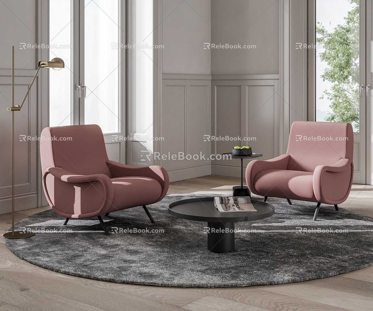 Cassina Lady Armchair Single Sofa Chair Women's Chair 3d model