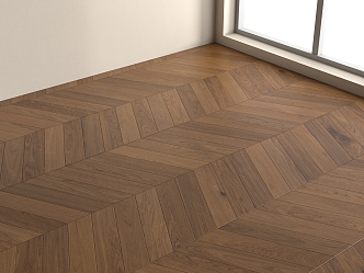 Modern Middle Ancient Flooring Dark Wood Flooring Walnut Flooring Matte Wood Flooring Fishbone Wood Flooring 3d model