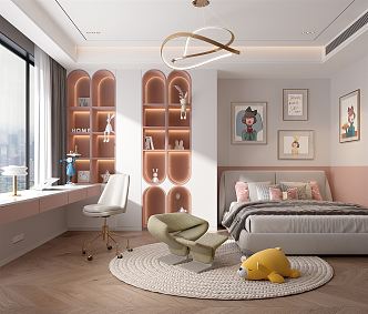 Light Luxury Children's Room 3d model