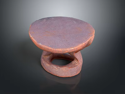 Reddish Brown Decorative Object With Round Top And Ring Shaped Base 3d model