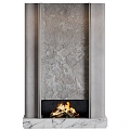 Marble Fireplace Flame 3d model