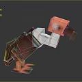 Pixel Art Vulture Like Creature Character With Brown White Orange Plumage And Black Eyes