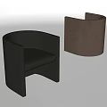 Modern Minimalist Single Sofa With Black And Brown Sleek Design And Comfortable Seat