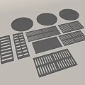 Different Shapes Of Road Facilities Including Manhole Covers And Drainage Grates