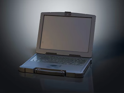 Rugged Business Laptop with Durable Black Design Full Keyboard and Clear Screen Portable 3d model