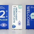 billboard roll-up poster exhibition signboard flyer display stand poster stand 3d model