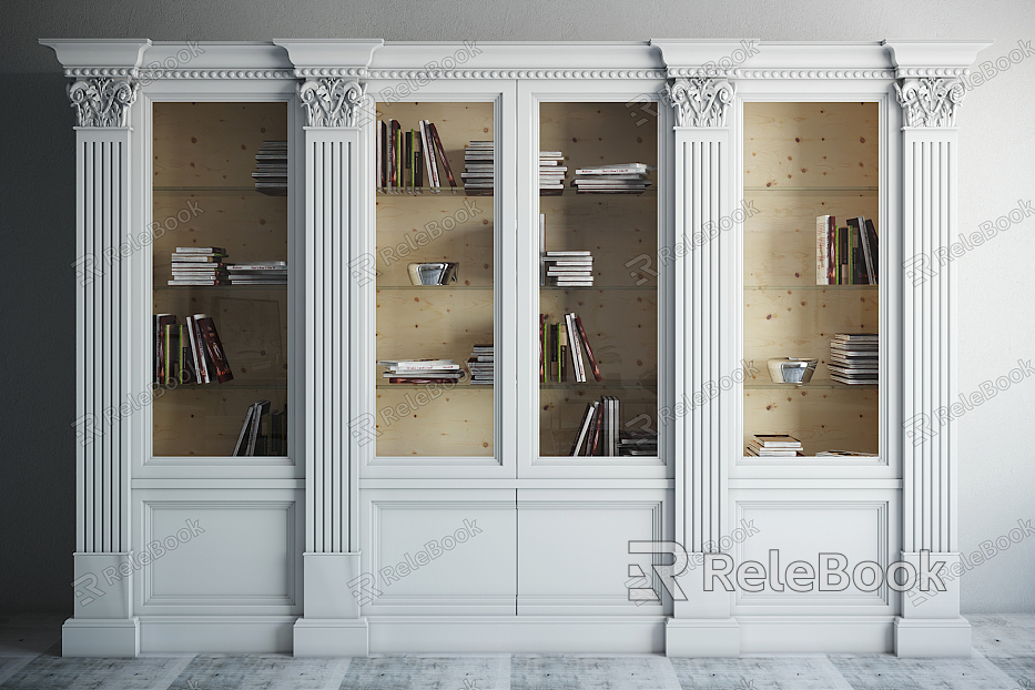 European Bookcase White Bookcase model