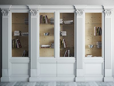 European Bookcase White Bookcase model