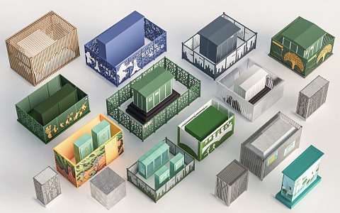 Distribution box distribution station substation transformer distribution cabinet 3d model