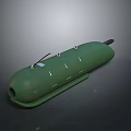 Green Military Weapon Missile With Surface Structural Details And Component Design