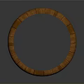 Wooden Cylindrical Architectural Decorative Element With Vertical Grooves For Building Exterior
