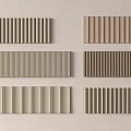 Diverse Design Wall Panels With Vertical Stripes And Neutral Color Textures 3d model