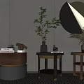Light Luxury Side Table Corner Table 3d model