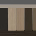 Modern Interior Wall Paneling With Wooden Textured Panels In Different Tones
