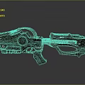 Futuristic Sci Fi Weapon With Advanced Mechanical Design And Tactical Grip 3d model