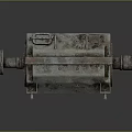 Rusted Electric Motor With Metal Casing Shaft And Stable Base Industrial Machinery Component