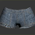 Denim Shorts Design With Classic Pockets And Stitching Details For Casual Wear