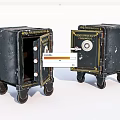 Vintage National Safe Deposit Commercial Safes With Wheels And Open Door Design