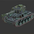 Detailed 3D Tank Model Featuring Turret Cannon Tracks Metal Texture And Reflective Surface On Black Background