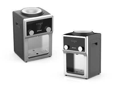 Stylish DOGO Daily Appliances Black Silver Water Dispensers With Control Knobs 3d model